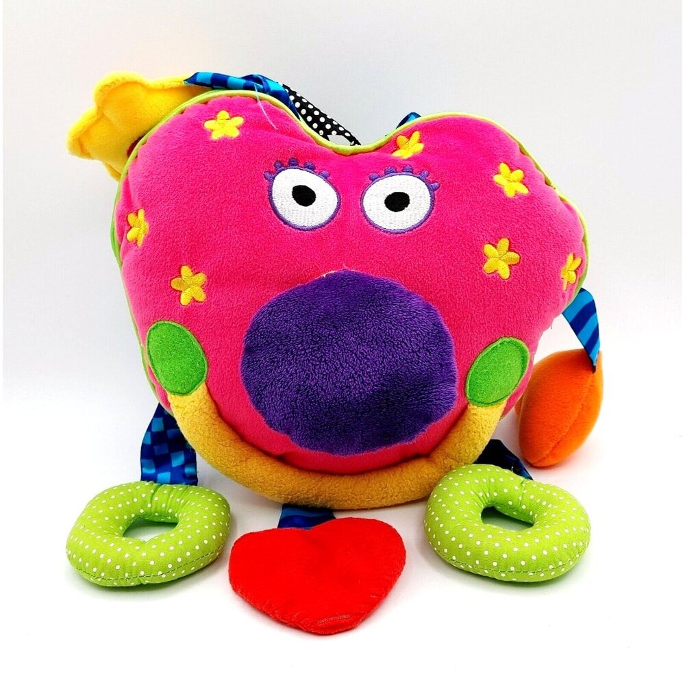 Baby Einstein Whoozit HEART Plush Rattle Toy Large Manhattan Toys